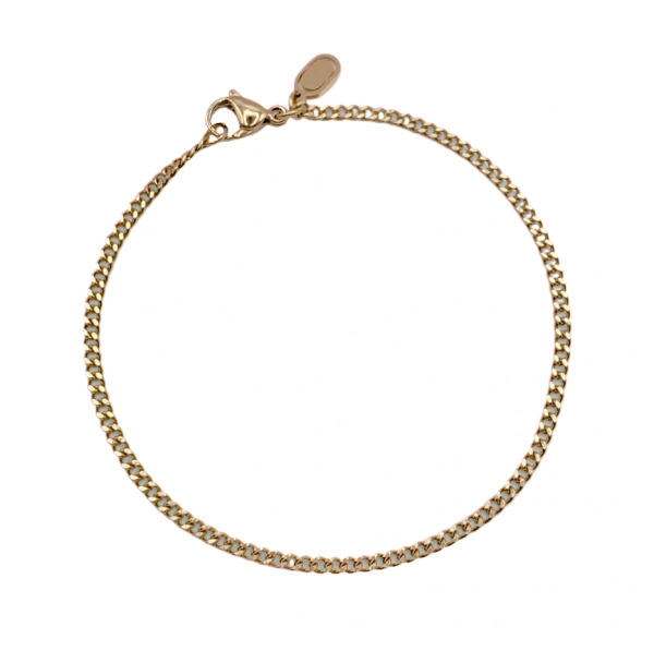 Sterling Silver with Yellow Gold Plated Connell Link Chain 2mm