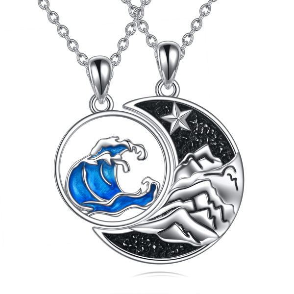 PROESS Sterling Silver Sunflower & Moon Charm - Dangle Pendant For Bracelet Or Necklace, 925 Silver